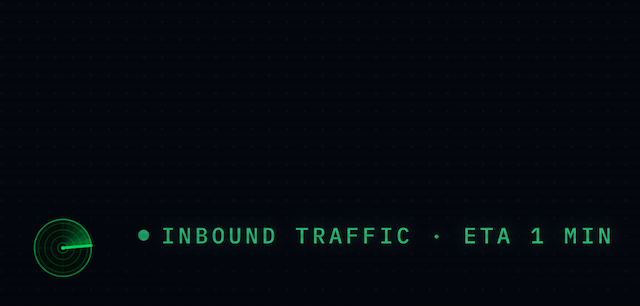 Skyby inbound traffic indicator