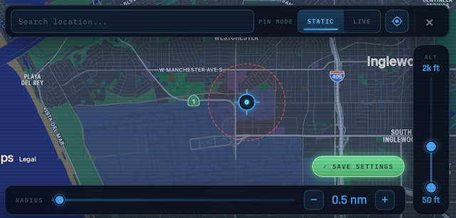 Skyby location pin on a map